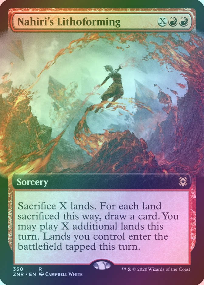 Nahiri's Lithoforming (ZNR) (350) / Extended Art / Foil