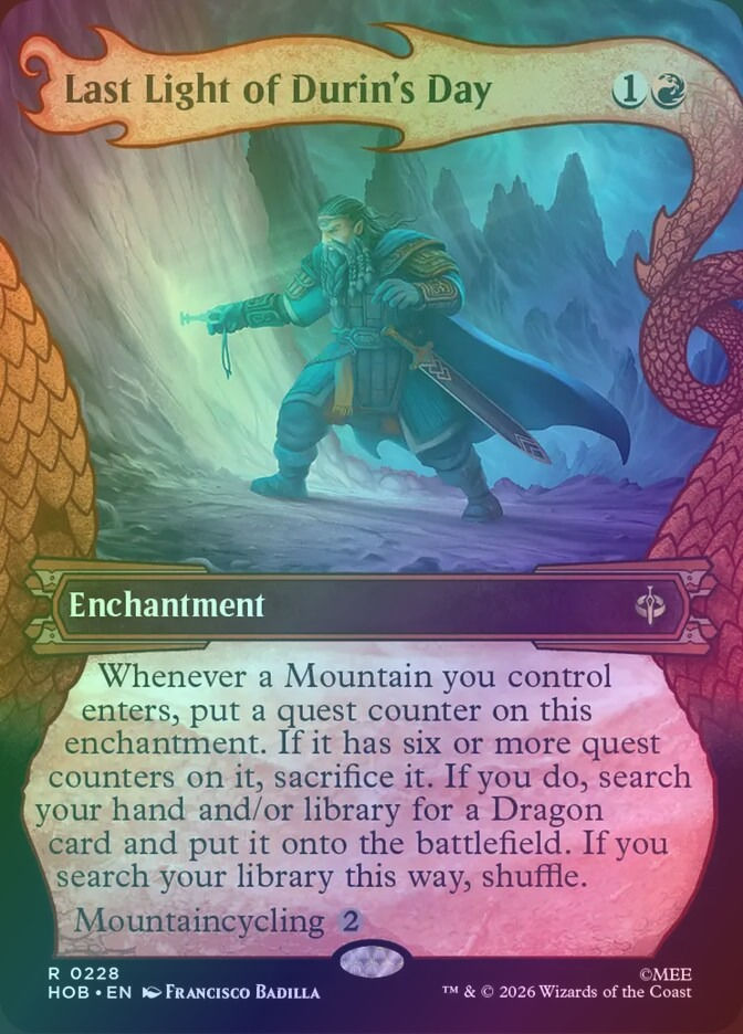 Last Light of Durin's Day (HOB) (228) / Showcase / Foil
