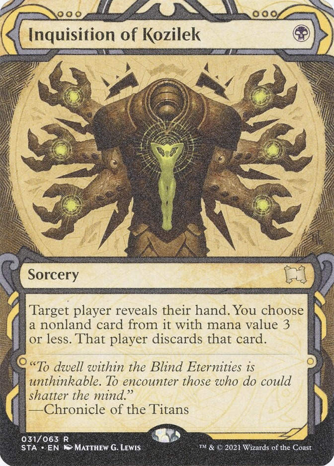 Inquisition of Kozilek (STA) (31) / Borderless / Showcase / Foil Etched
