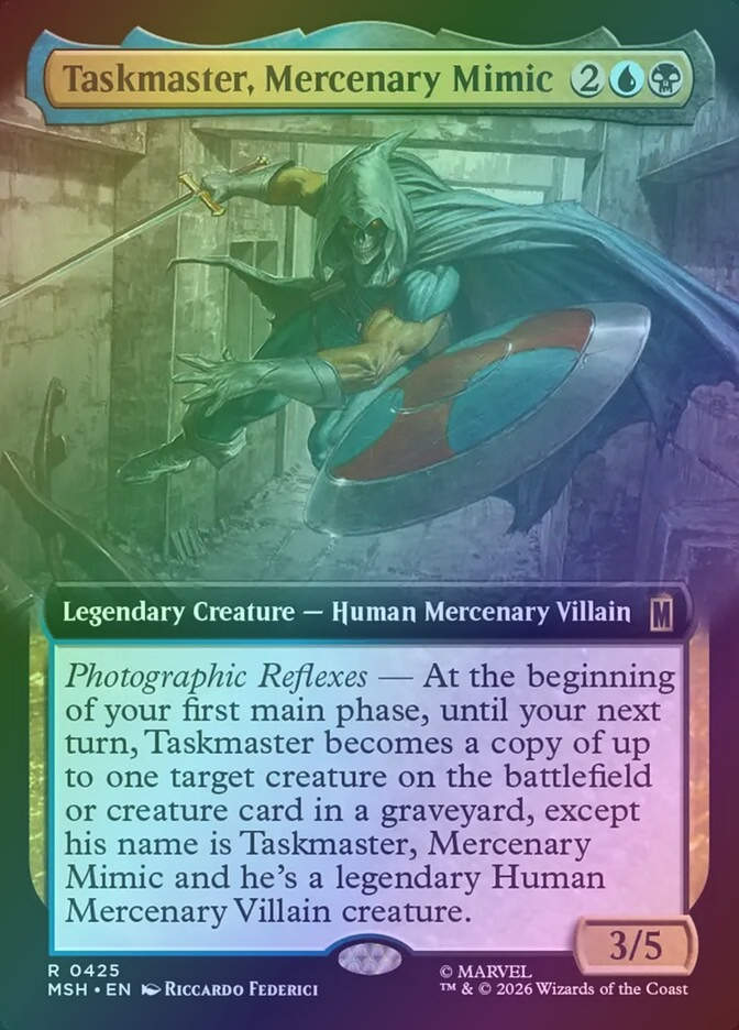 Taskmaster, Mercenary Mimic (MSH) (425) / Extended Art / Foil
