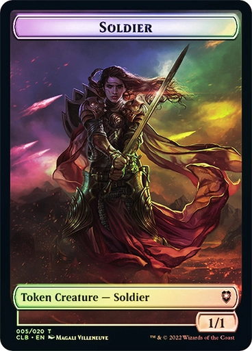 Soldier // Treasure (Token CLB) / Foil — cara 1 de 2