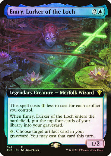Emry, Lurker of the Loch (ELD) (342) / Extended Art / Foil
