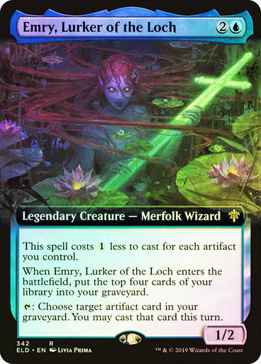 Emry, Lurker of the Loch (ELD) (342) / Extended Art / Foil