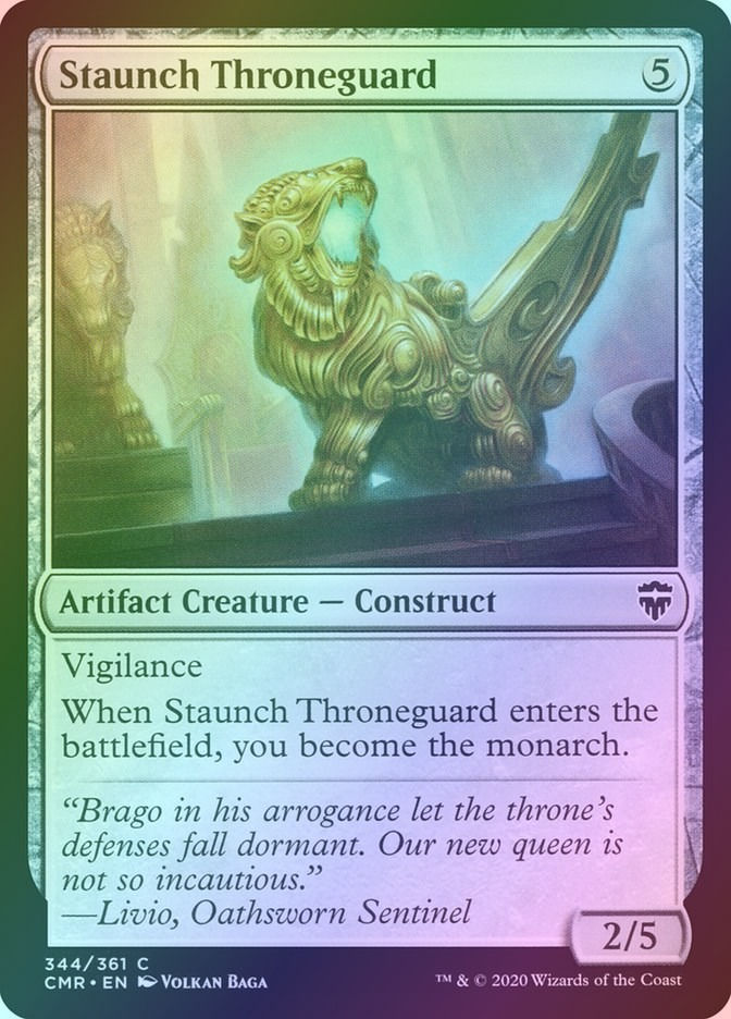 Staunch Throneguard (CMR) (344) / Foil