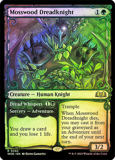 Mosswood Dreadknight // Dread Whispers (woe) / Showcase Foil