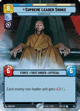 Supreme Leader Snoke - Shadow Ruler (Hyperspace) (SHD_#314) / Foil