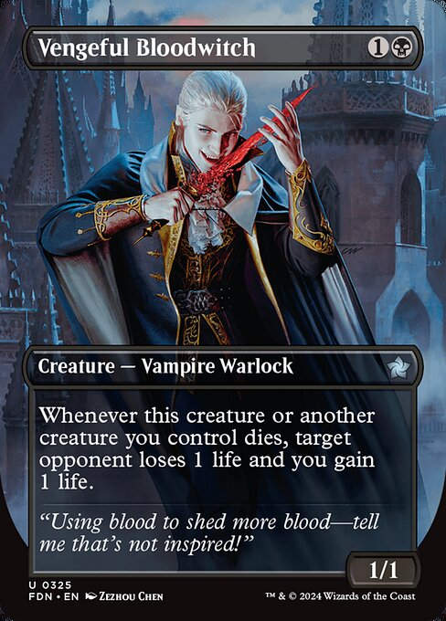 Vengeful Bloodwitch (FDN) (325) / Borderless