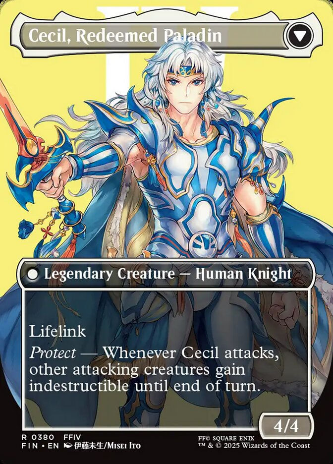 Cecil, Dark Knight // Cecil, Redeemed Paladin (FIN) (380) / Borderless — cara 2 de 2