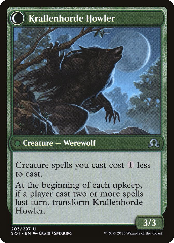 Duskwatch Recruiter // Krallenhorde Howler (SOI) (203) — cara 2 de 2