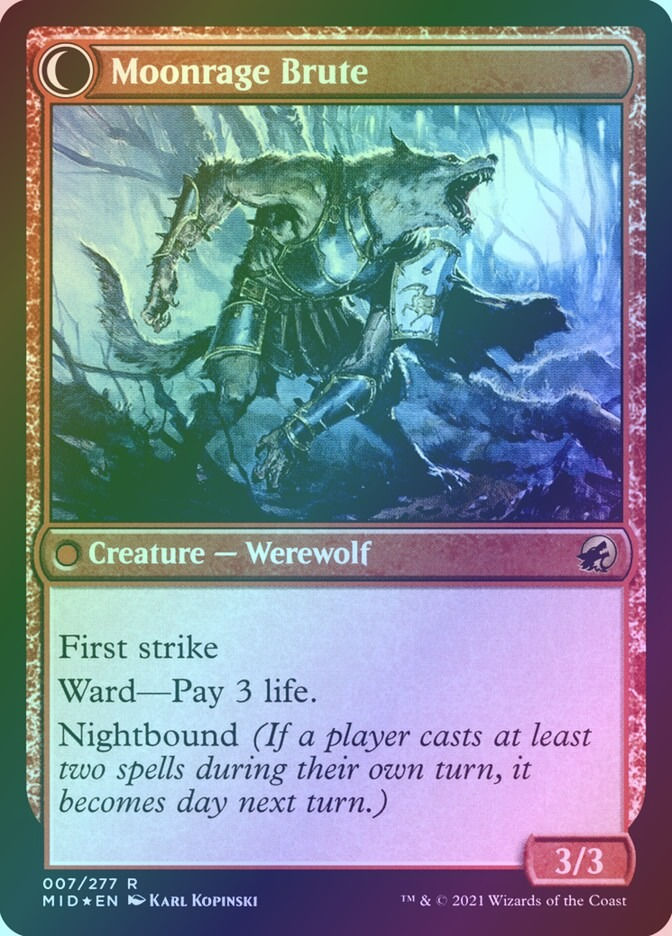 Brutal Cathar // Moonrage Brute (PMID) (7s) / Foil — cara 2 de 2