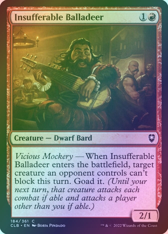 Insufferable Balladeer (CLB) (184) / Foil