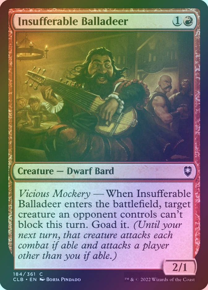 Insufferable Balladeer (CLB) (184) / Foil