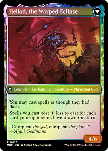 Heliod, the Radiant Dawn // Heliod, the Warped Eclipse (mom) / Foil — cara 2 de 2