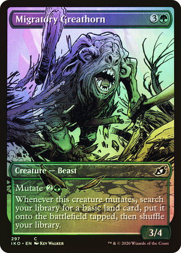 Migratory Greathorn (IKO) (297) / Showcase / Foil