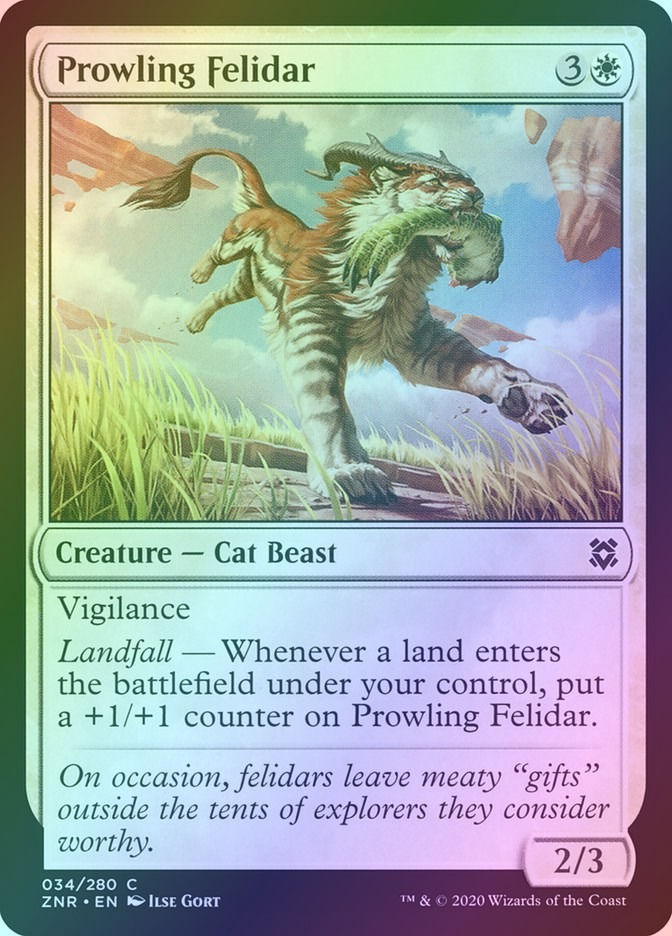 Prowling Felidar (ZNR) (34) / Foil
