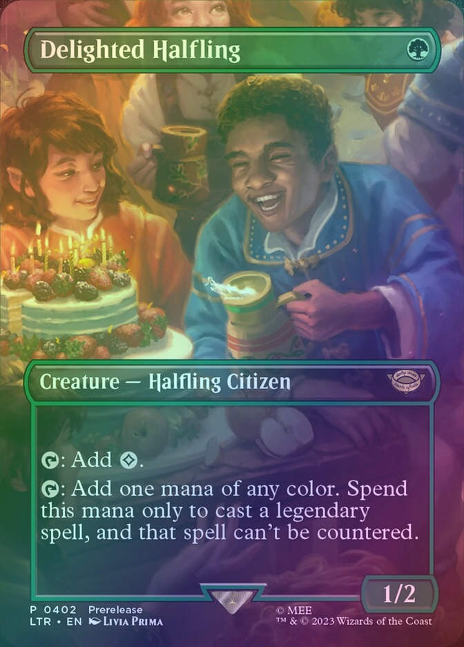 Delighted Halfling (LTR) (402) / Borderless / Foil