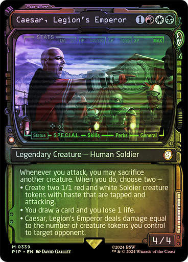 Caesar, Legion's Emperor (pip) (339) / Showcase Foil