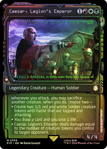 Caesar, Legion's Emperor (pip) (339) / Showcase Foil