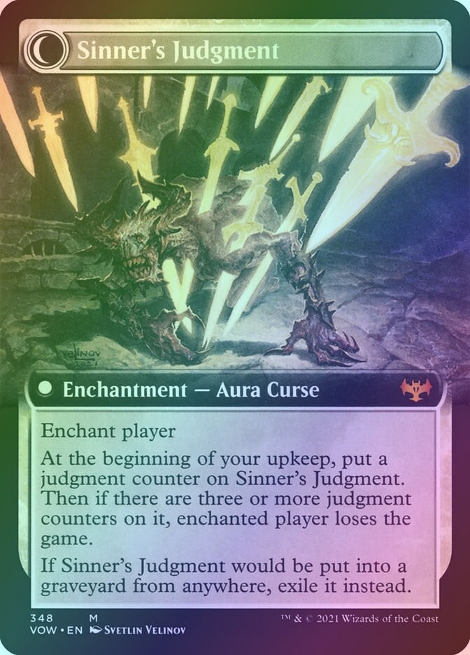 Faithbound Judge // Sinner's Judgment (VOW) (348) / Extended Art / Foil — cara 2 de 2
