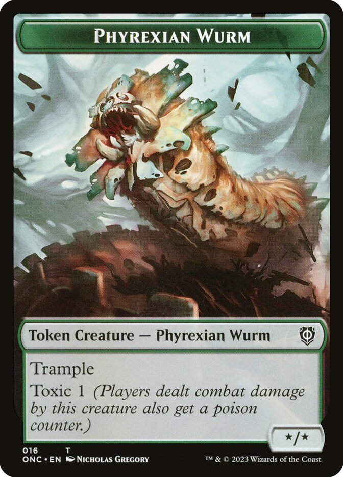 Phyrexian Wurm // Phyrexian Insect (TONC) (16 // 15)