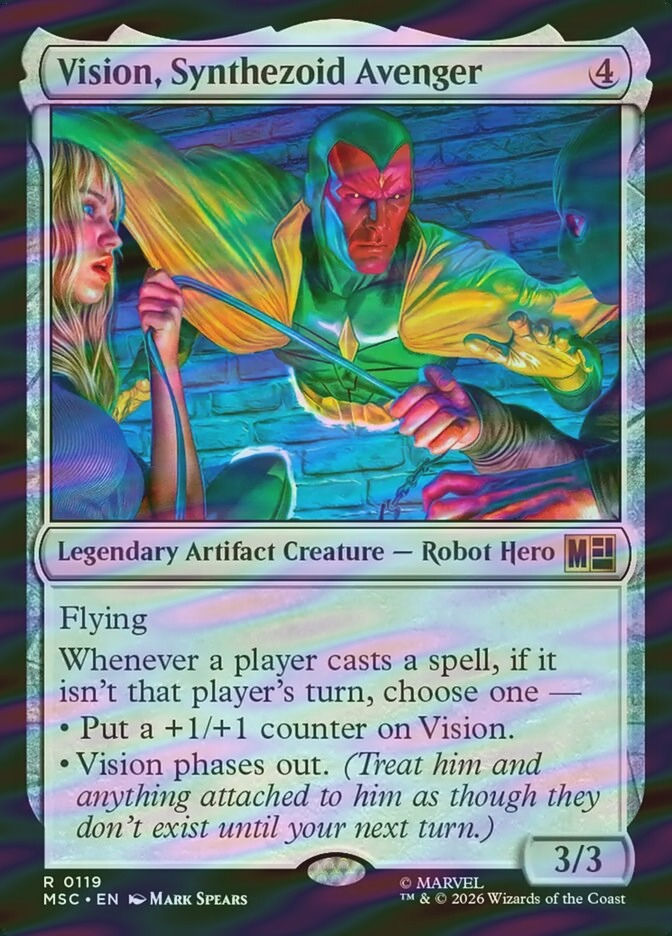 Vision, Synthezoid Avenger (MSC) (119) / Surge Foil