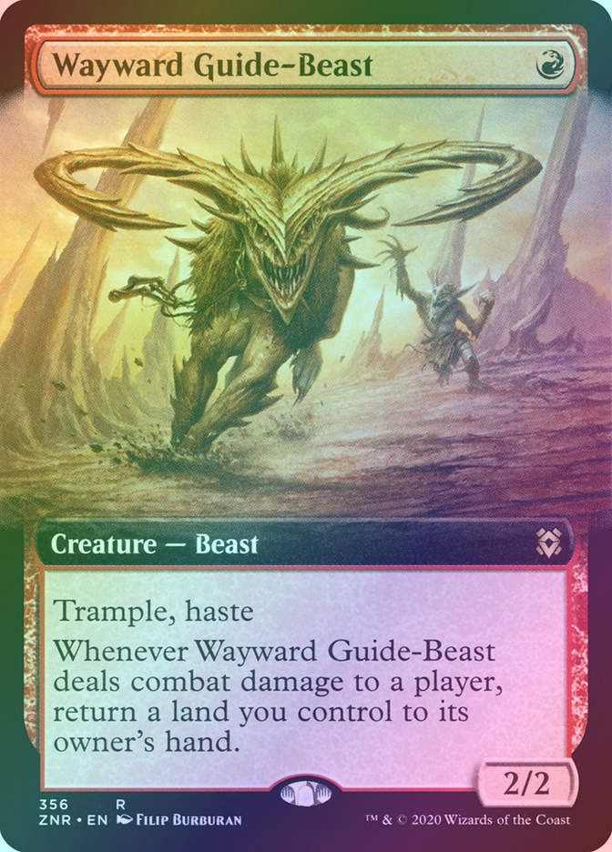 Wayward Guide-Beast (ZNR) (356) / Extended Art / Foil