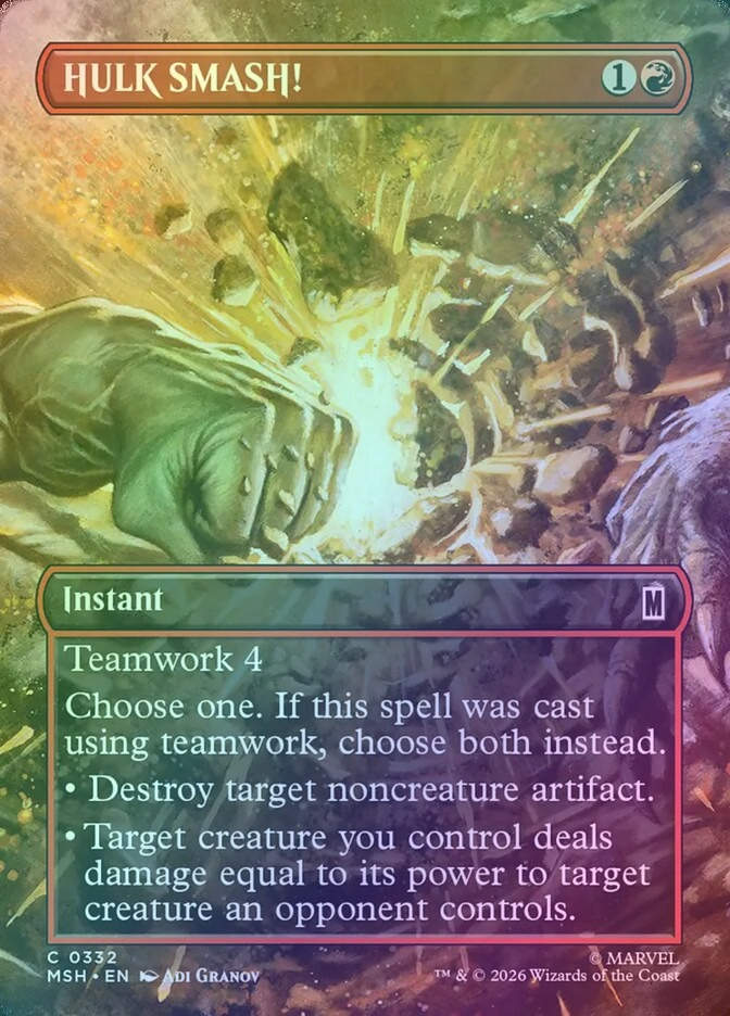 HULK SMASH! (MSH) (332) / Borderless / Foil