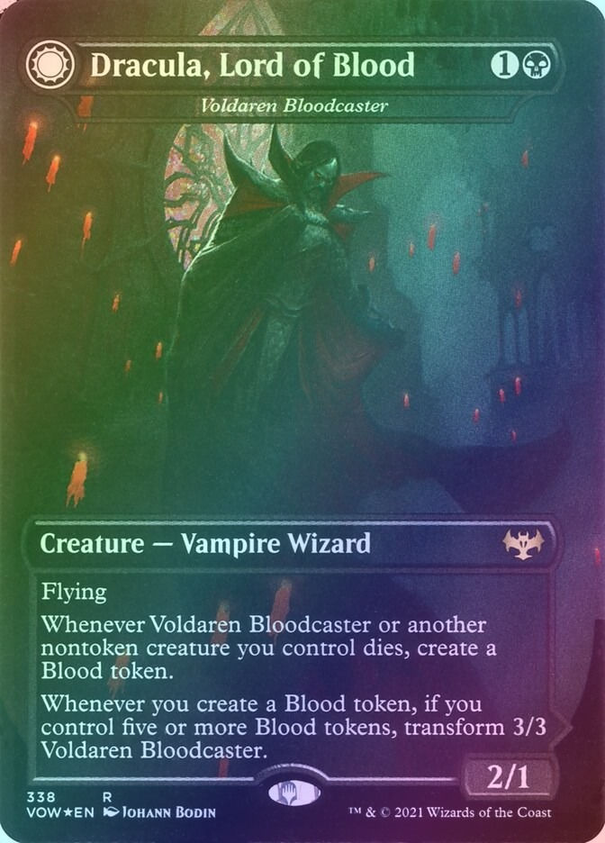 Voldaren Bloodcaster // Bloodbat Summoner (VOW) (338) / Borderless / Foil