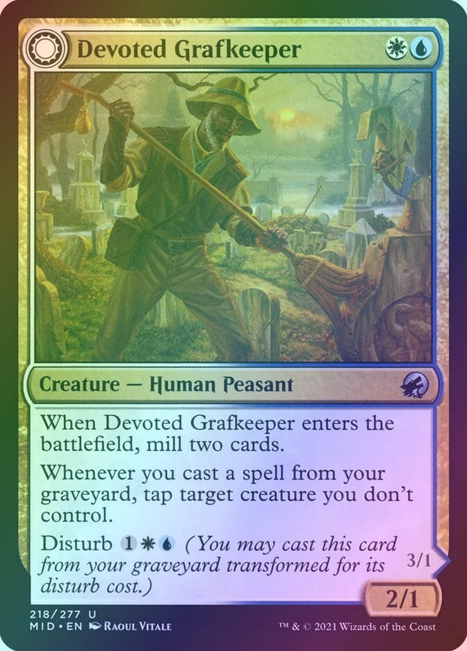 Devoted Grafkeeper // Departed Soulkeeper (MID) (218) / Foil