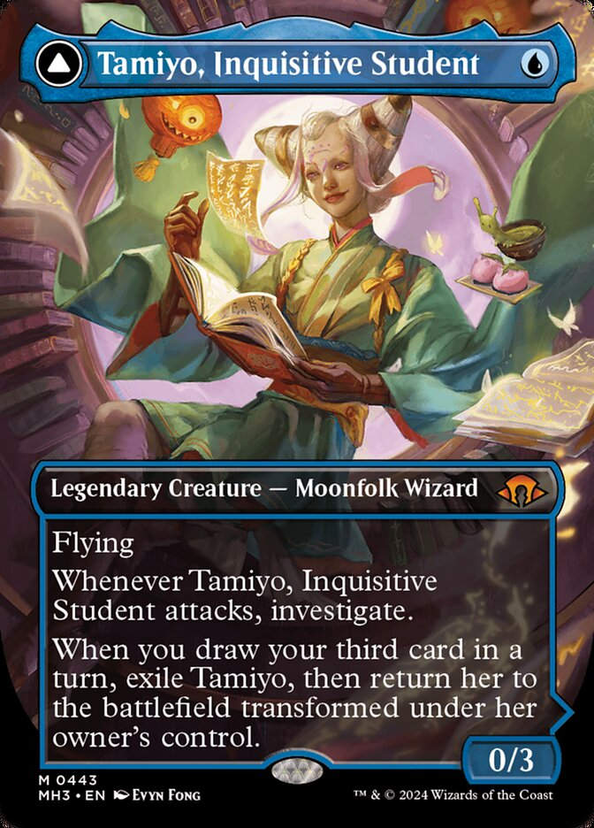 Tamiyo, Inquisitive Student // Tamiyo, Seasoned Scholar (MH3) (443) / Borderless