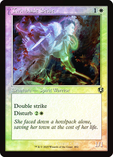 Twinblade Geist // Twinblade Invocation (INR) (452) / Foil Retro — cara 1 de 2