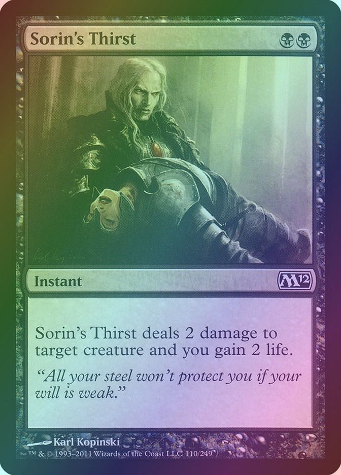 Sorin's Thirst (M12) (110) / Foil