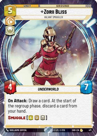 Zorii Bliss - Valiant Smuggler (Hyperspace) (SHD_#471) / Foil