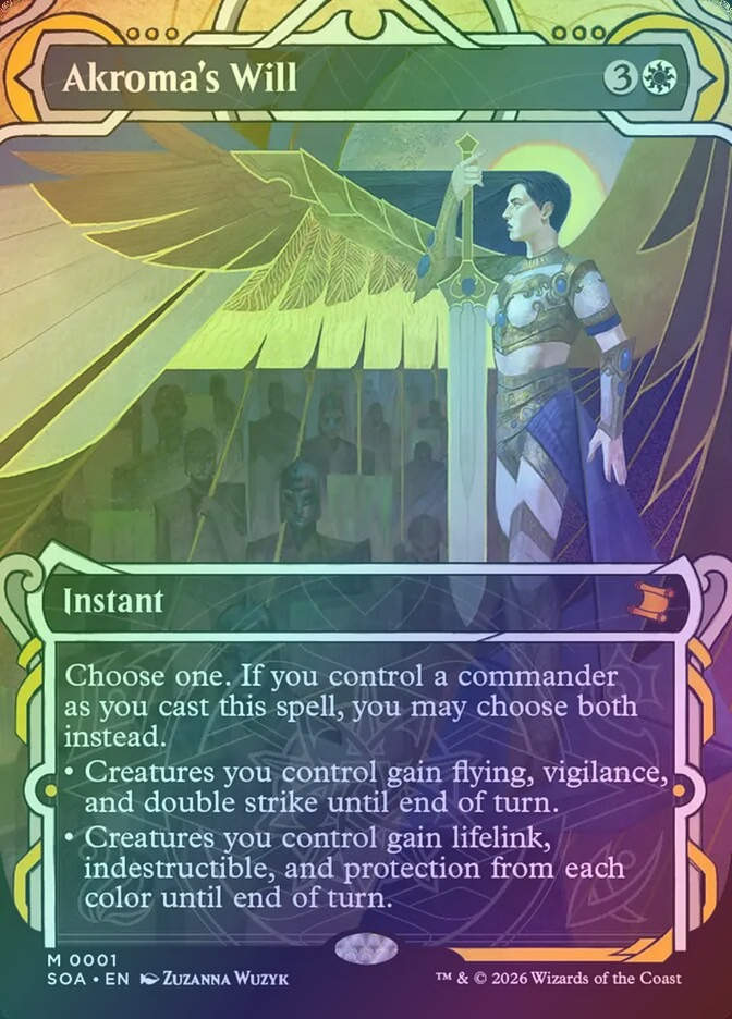 Akroma's Will (SOA) (1) / Borderless / Showcase / Foil