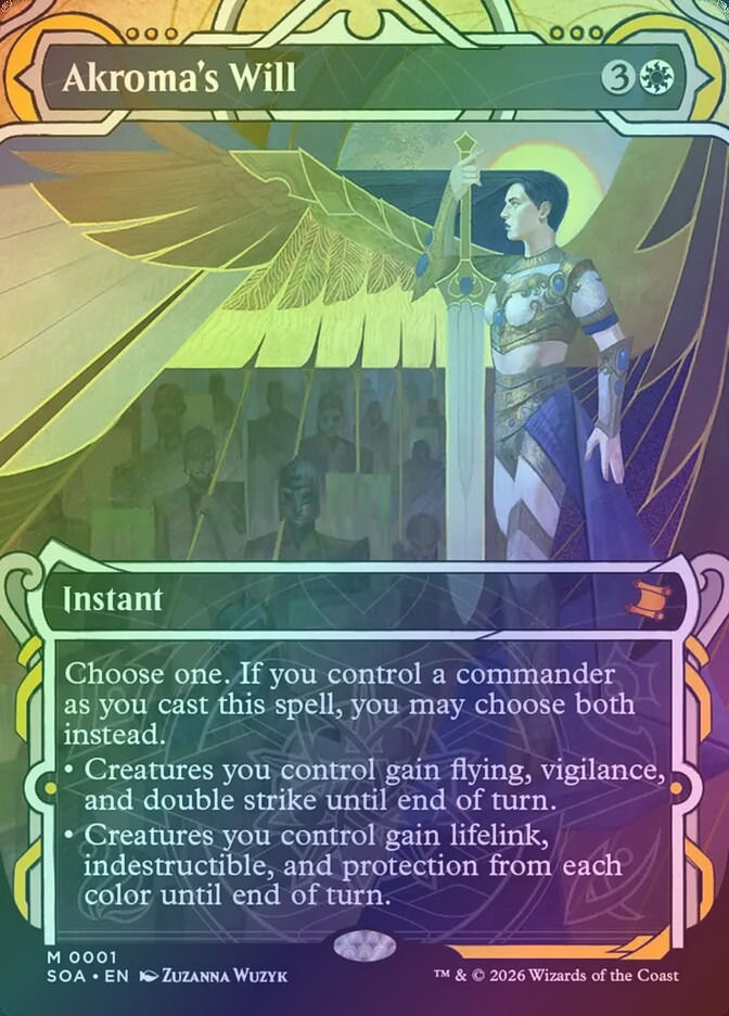 Akroma's Will (SOA) (1) / Borderless / Showcase / Foil