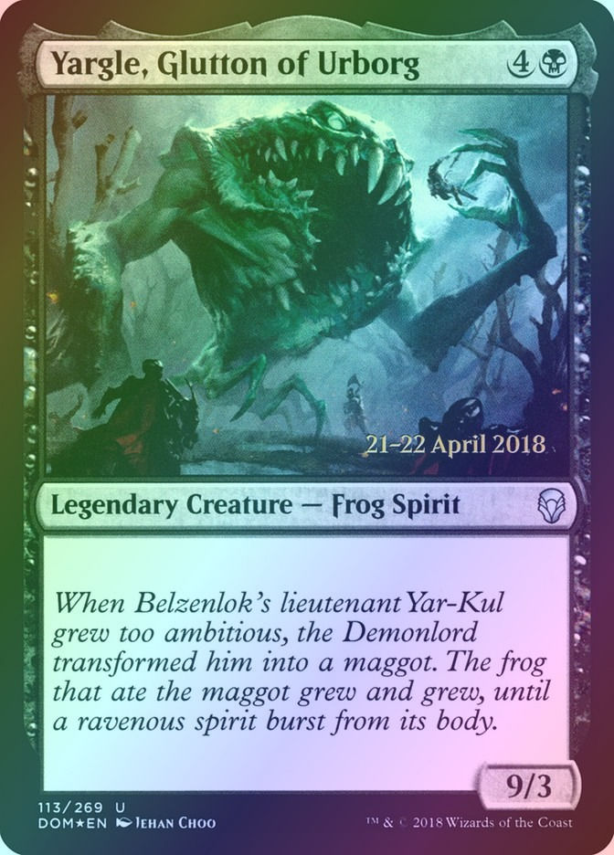 Yargle, Glutton of Urborg (PDOM) (113s) / Foil