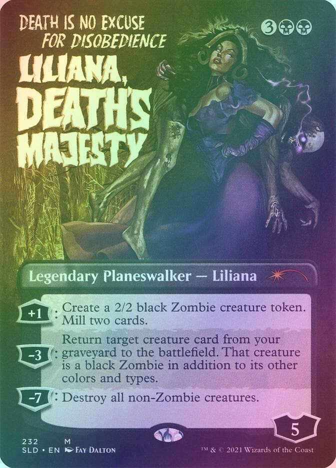Liliana, Death's Majesty (SLD) (232) / Borderless / Foil