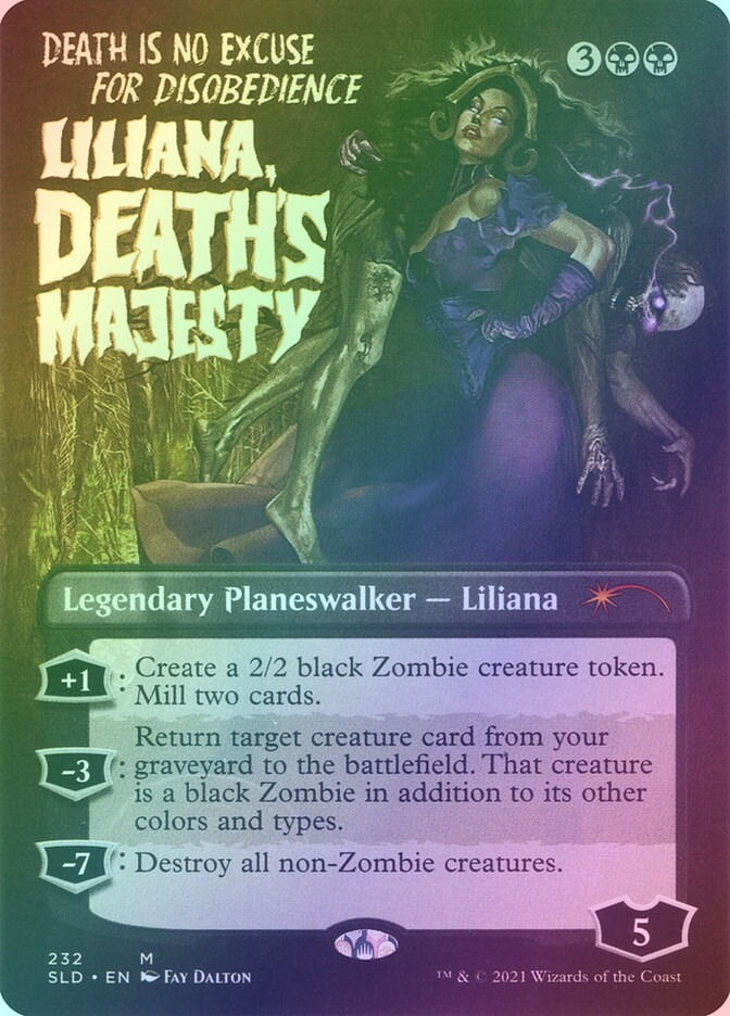 Liliana, Death's Majesty (SLD) (232) / Borderless / Foil