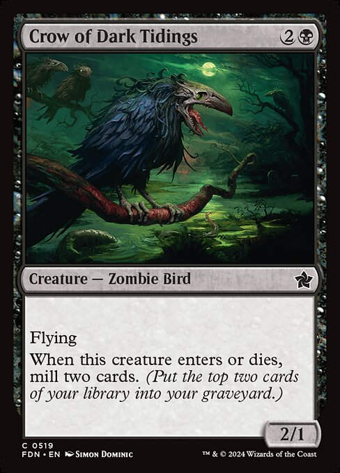 Crow of Dark Tidings (FDN) (519) (Beginner)