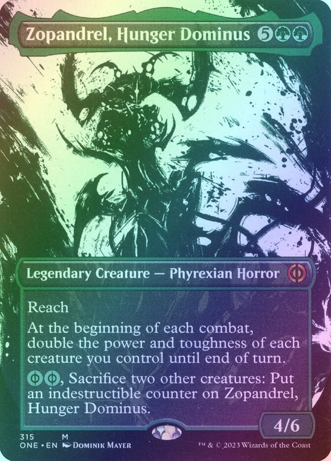Zopandrel, Hunger Dominus (ONE) (315) / Borderless / Showcase / Foil