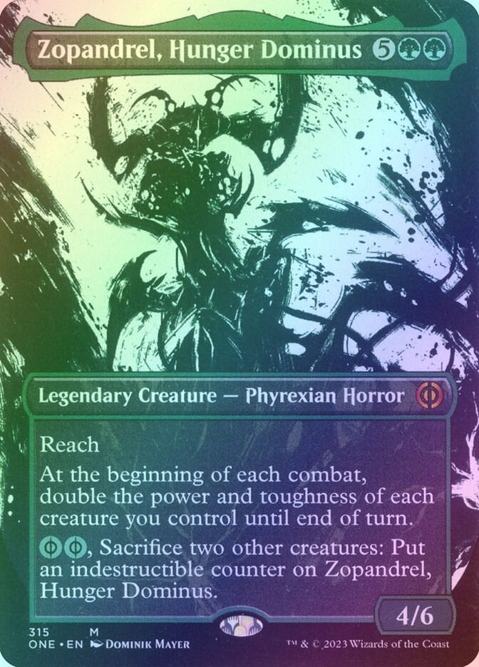 Zopandrel, Hunger Dominus (ONE) (315) / Borderless / Showcase / Foil