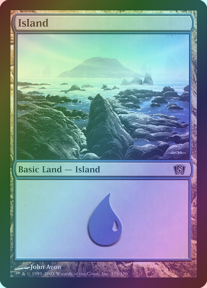 Island (8ED) (335★) / Foil