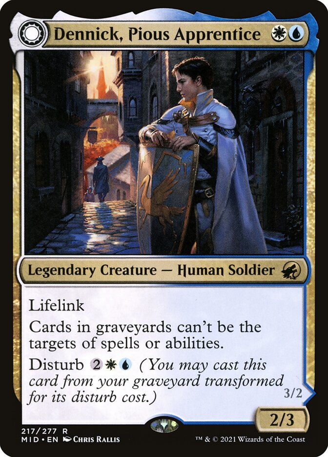 Dennick, Pious Apprentice // Dennick, Pious Apparition (MID) — cara 1 de 2