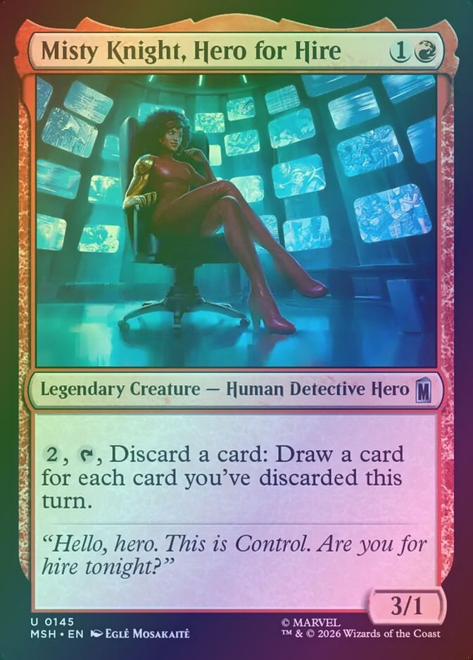 Misty Knight, Hero for Hire (MSH) (145) / Foil