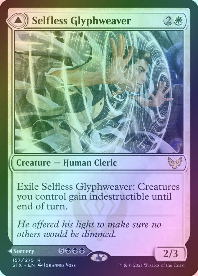 Selfless Glyphweaver // Deadly Vanity (STX) (157) / Foil
