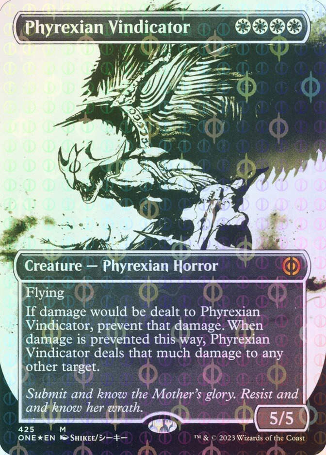 Phyrexian Vindicator (ONE) (425) / Borderless / Showcase / Compleat Foil