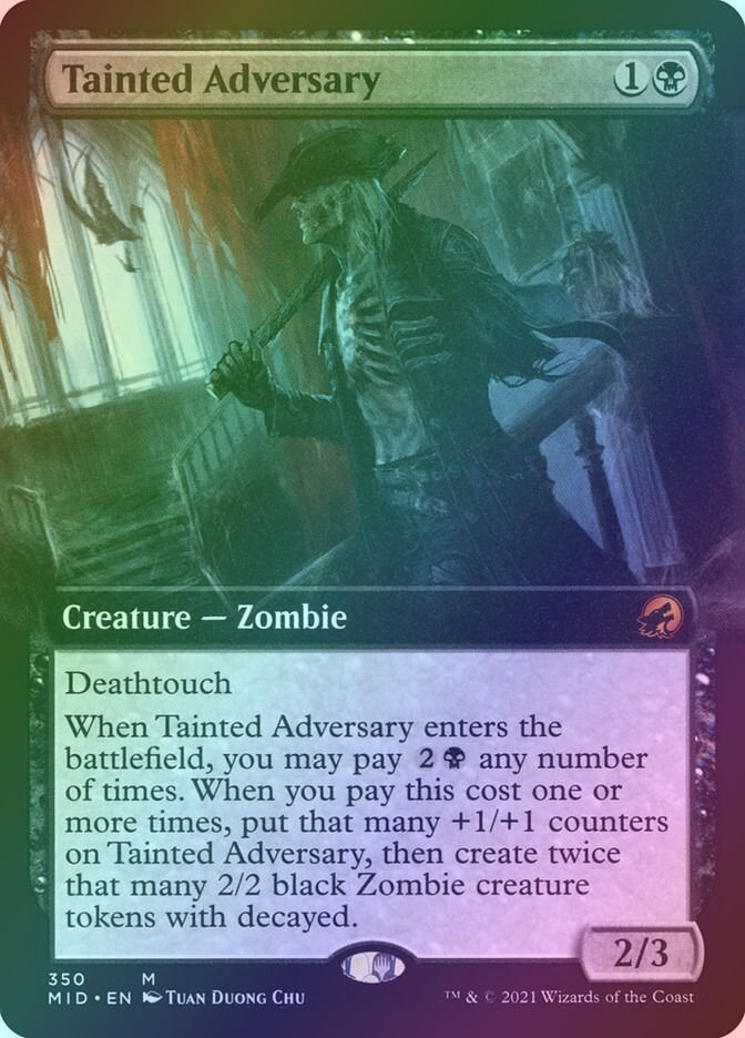 Tainted Adversary (MID) (350) / Extended Art / Foil
