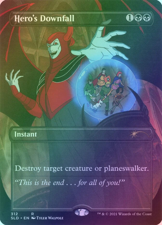 Hero's Downfall (SLD) (312) / Borderless / Foil