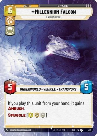 Millennium Falcon - Lando's Pride (Hyperspace) (SHD_#472) / Foil