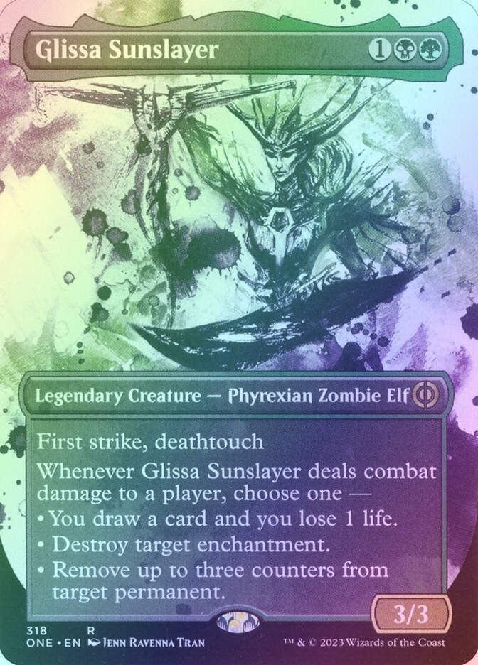 Glissa Sunslayer (ONE) (318) / Borderless / Showcase / Foil